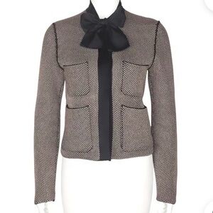 Louis Vuitton Black and Tan Blazer